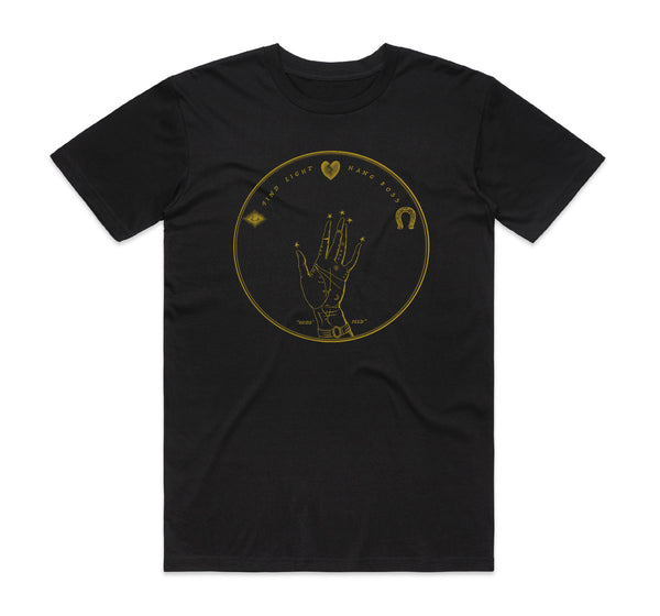 Find Light, Hang Boss Black T-Shirt