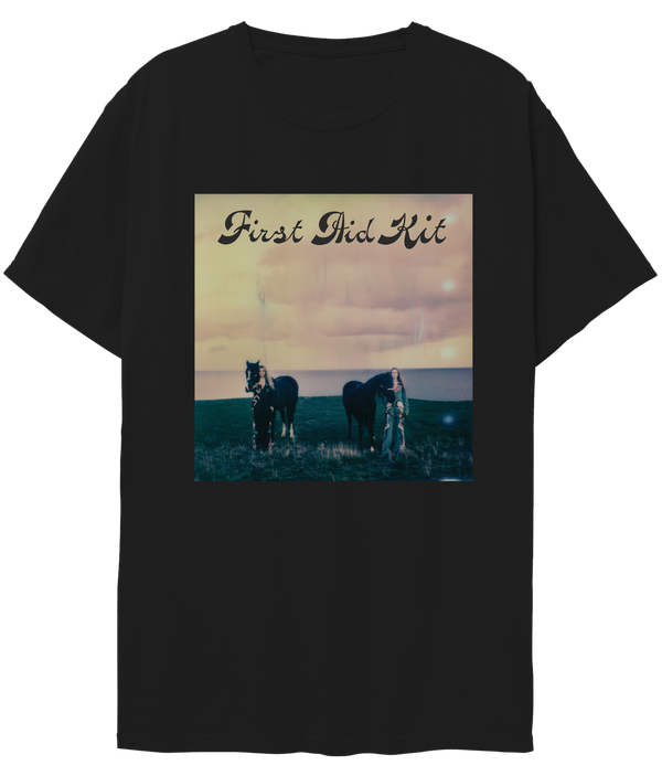 (PRE-ORDER) Horse Photo Black T-Shirt - firstaidkit-europe