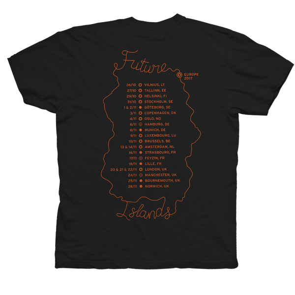 Future Islands Tour 2017 T-Shirt- Bingo Merch Official Merchandise Shop Official