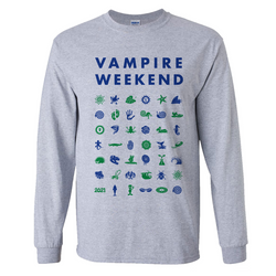 Vampire Weekend Long Sleeve Symbol T-shirt Longsleeve- Bingo Merch Official Merchandise Shop Official