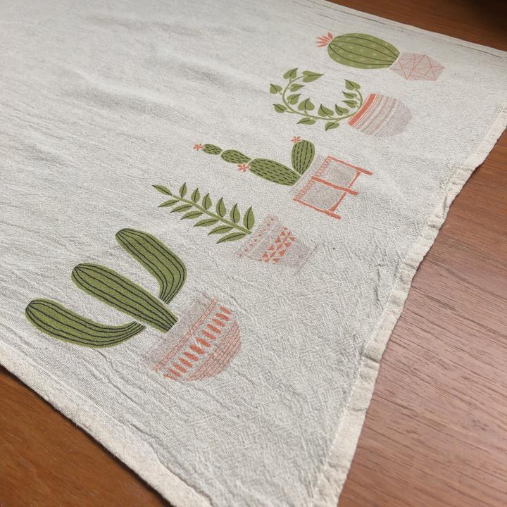 Potted Plants Tea Towel