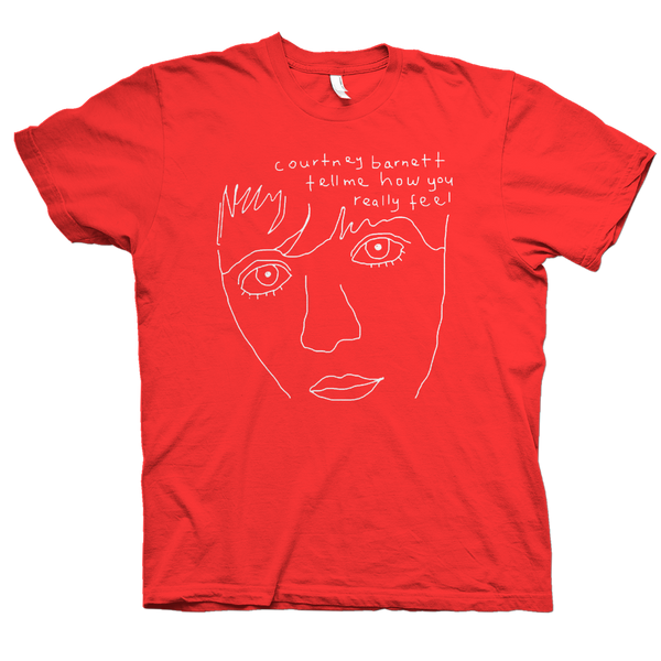 Courtney Barnett Tell Me Line Drawing T-Shirt- Bingo Merch Official Merchandise Shop Official